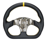 NRG Carbon Fiber Steering Wheel (320mm) Blue CF Center w/Blue Stitch Blue Center Mark Flat Bottom