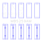 King Engine Bearings Honda B18A1 (Size +0.50mm) Main Bearing Set