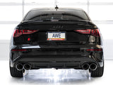 AWE Tuning 22-24 Audi 8Y S3 Touring Edition Exhaust - Chrome Silver Tips
