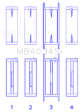 King Engine Bearings Ford 232 (Size 0.25) Main Bearing Set
