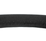 NRG Reinforced Stealth Wheel (380mm) 3 Spoke Center - 1in Deep Dish - Vegan Suede Red Stitch