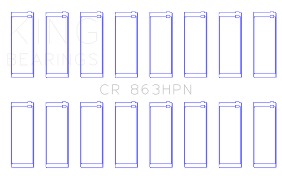 King Chrysler 361/383 (Size STD) Performance Rod Bearing Set