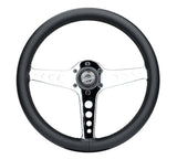 NRG Light Weight Gaming Steering Wheel - Driftz 350mm 3 Chrome Spokes Perforated Leather