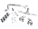 AWE Tuning MK8 Volkswagen Golf R 3in Track Edition Quad Exhaust - Chrome Silver Tips
