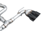 AWE Tuning MK8 Volkswagen Golf R 3in Track Edition Quad Exhaust - Diamond Black Tips