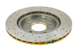DBA 05-13 Ford Mustang GT/V6 Rear Drilled & Slotted 4000 Series Rotor w/ Gold Hat