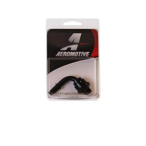 Aeromotive Fitting - AN-06 - 90 Degree - 3/8 Male Quick Connect