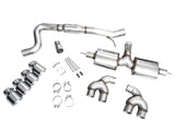 AWE Tuning MK8 Volkswagen Golf R 3in Touring Edition Quad Exhaust - Chrome Silver Tips