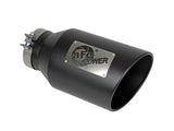 aFe Power Universal 5in Inlet 8in Outlet MACH Force-XP Clamp-On Exhaust Tip - Black