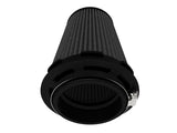 aFe Momentum Intake Air Filter w/Black Pro 5R (Pair) 3-1/2IN F x 5IN B x 3-1/2IN T (Inverted) x 6IN