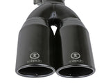 aFe Takeda 304 Stainless Steel Clamp-on Exhaust Tip Black 2-1/2ininlet x 3-1/2in Outlet X 12in L
