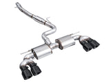 AWE Tuning MK8 Volkswagen Golf R 3in Touring Edition Quad Exhaust - Diamond Black Tips
