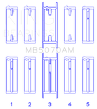 King Engine Bearings Audi/VW Ck/Cy/Ha/Jk/Ky/Rp/Zf/Aeb (Size +0.50mm) Main Bearing Set