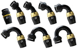 GReddy AN16 180 DEGREE HOSE END SWIVEL BLACK/GOLD ANODIZED