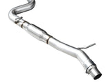 AWE Tuning MK8 Volkswagen Golf R 3in Track Edition Quad Exhaust - Chrome Silver Tips