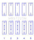 King Engine Bearings Mitsubishi 4B11T Turbo Evo X/2007+ (Size +0.50mm) Main Bearing Set