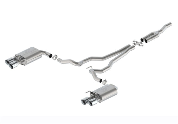 Ford Racing 2024 Mustang 2.3L Extreme Active Cat-Back Exhaust System Chrome Tips