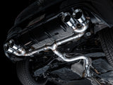AWE Tuning MK8 Volkswagen Golf R 3in Track Edition Quad Exhaust - Chrome Silver Tips