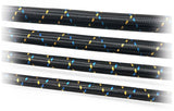 GReddy AN12 REUSABLE HOSE NYLON BRAIDED BLACK/GOLD/BLUE (PRICED PER FOOT)