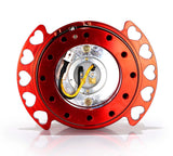 NRG Quick Release Kit - Red Body/ Red Heart Cutout Ring