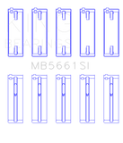 King Audi / Volkswagen ADZ/AWT/APK 1.6/1.8/2.0L Crankshaft Main Bearing Set (Set of 5) (Size  0.25)