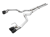 AWE Tuning 2018+ Ford Mustang GT (S550) Cat-Back Exhaust - Track Edition (Quad Diamond Black Tips)