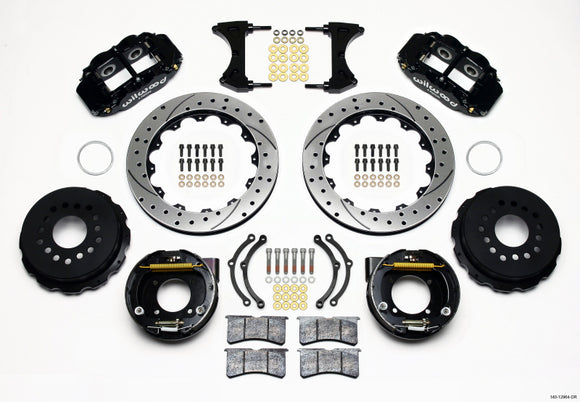 Wilwood Narrow Superlite 4R Rear P-Brk Kit 12.88in Drilled Chevy 12 Bolt w/ C-Clips