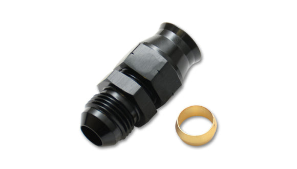 Vibrant -8AN Male to 1/2in Tube Adapter Fitting (w/ Brass Olive Insert)