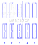 King Engine Bearings 00-03 Ford F-650/F-750 T444E (Size STD) Crankshaft Main Bearing Set