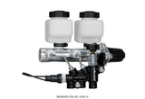 Wilwood Tandem Remote M/C Kit w L/H Bracket & Prop Valve - 1in Bore Ball Burnished