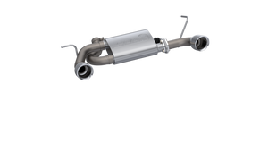 QTP 07-18 Jeep Wrangler 3.6L/3.8L 304SS Screamer Axle Back Exhaust w/4in Tips