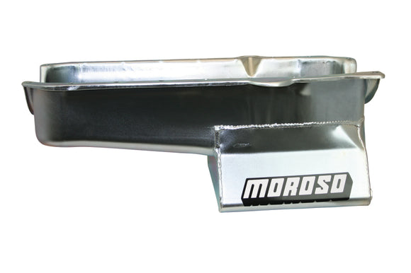 Moroso 86-Up Chevrolet Small Block (w/1 Piece Rear Main Seal) Wet Sump 7qt 8.25in Steel Oil Pan