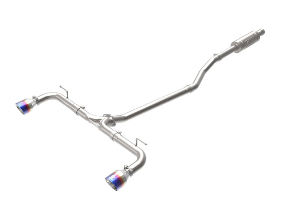 aFe Takeda 2-1/2in 304 SS Cat-Back Exhaust w/ Blue Flame Tips 14-18 Mazda 3 L4 2.0L/2.5L