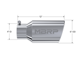 MBRP Universal Tip 6 O.D. Angled Rolled End 4 inlet 12 length