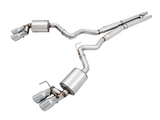 AWE Tuning 2018+ Ford Mustang GT (S550) Cat-Back Exhaust - Touring Edition (Quad Chrome Silver Tips)