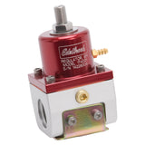 Edelbrock Fuel Pressure Regulator EFI 180 GPH 35-90 PSI -10In/Out -6 Return Red/Clear