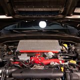 Mishimoto Subaru 08-15 WRX STi Top-Mount Intercooler Kit - Powder Coated Black & Red Hoses
