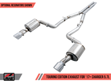 AWE Tuning 2017+ Dodge Charger 5.7L Touring Edition Exhaust - Non-Resonated - Chrome Silver Tips