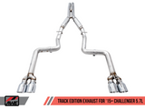 AWE Tuning 2017+ Dodge Challenger 5.7L Track Edition Exhaust - Chrome Silver Quad Tips