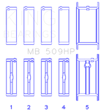 King Engine Bearings Chevrolet 400 V8 Crankshaft Main Bearing Set (Set of 5)