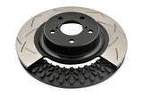 DBA 05-10 Ford Mustang GT / 11-13 V6 Front Slotted 5000 Series 2 Piece Rotor Assembled w/ Black Hat
