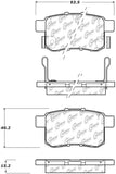 StopTech Sport Performance 11-17 Honda Accord Rear Brake Pads