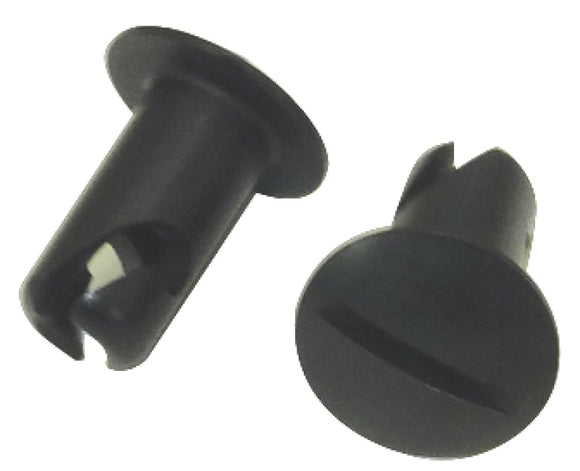 Moroso Quick Fastener - Oval Head - 5/16in x .450in - Aluminum - Black - 10 Pack