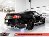 AWE Tuning S550 Mustang GT Cat-Back Exhaust - Track Edition (Chrome Silver Tips)