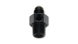 Vibrant -6AN Male to 1/4in NPT Male Union Adapter Fitting w/ 1/8in NPT Port