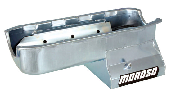 Moroso Pre-85 Chevrolet Small Block (w/2 Piece Rear Main Seal) Wet Sump 7qt 8.25in Steel Oil Pan