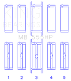 King Engine Bearings Chrysler 350 / 361 / 383 / 403 Performance Main Bearing set