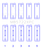 King Engine Bearings Mitsubishi 4B11T EVO X 2007+ (Size 0.25) Coated Performance Main Bearing Set