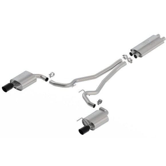 Ford Racing 16-17 Mustang GT 5.0L Coupe /Convertible EC-Type Cat-Back Exhaust System Blk Chrome Tips
