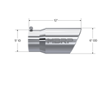 MBRP Universal Tip 6 O.D. Angled Rolled End 5 inlet 12 length